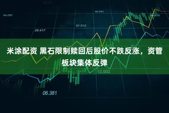 米涂配资 黑石限制赎回后股价不跌反涨，资管板块集体反弹